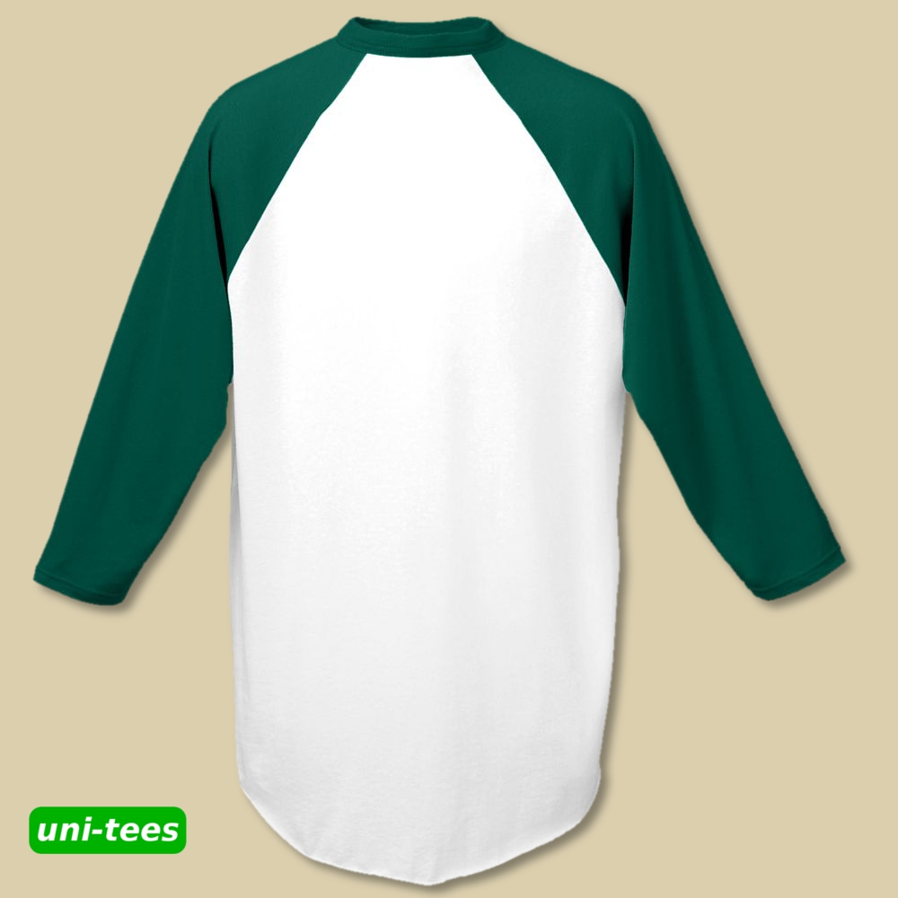 AUGUSTA SPORTSWEAR ベースボールTシャツ 420 ホワイト/ダークグリーン